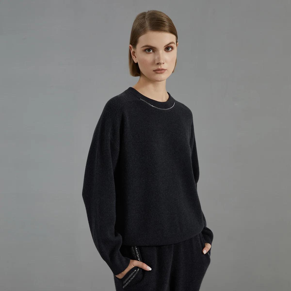 BC734 luxury brand women's Clothing Autumn knitted pullover Ladies 100% merino wool sweaters