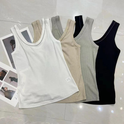 K2098W luxurious Womens Clothing Ladies summer vest High quality silk wool Tencel clothes