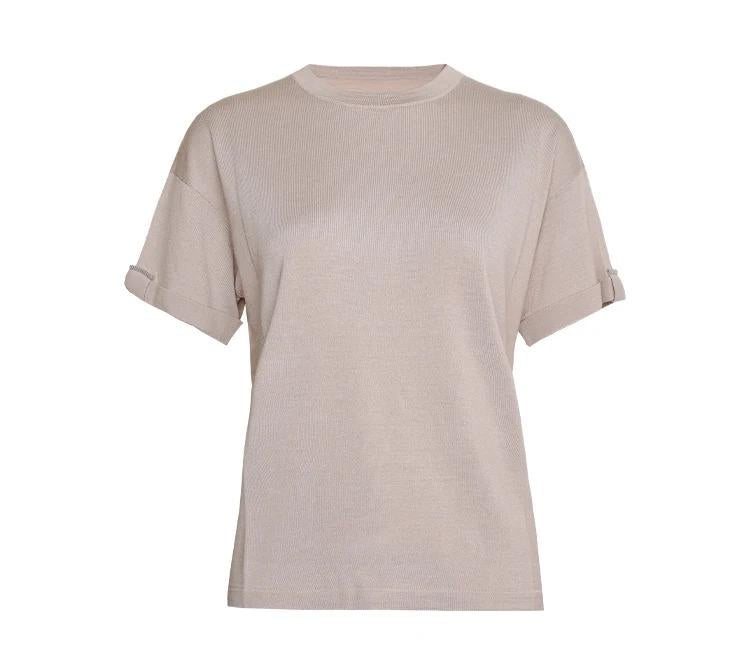 BC-49 Short Sleeved 2024 Summer Knitted Sweater Luxury Women's Clothing Silk Merino Wool tshirts