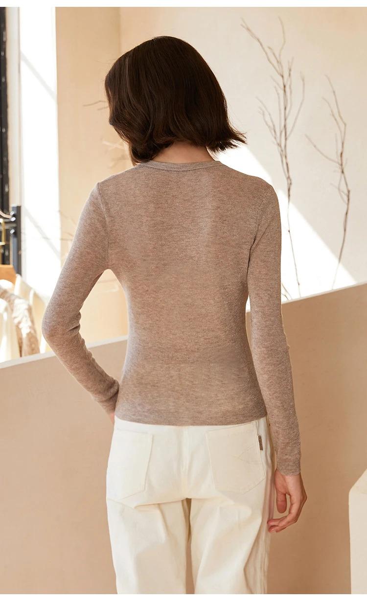 Bc-199 luxury women clothing autumn thin wool sweaters woolen knitwear base shirts