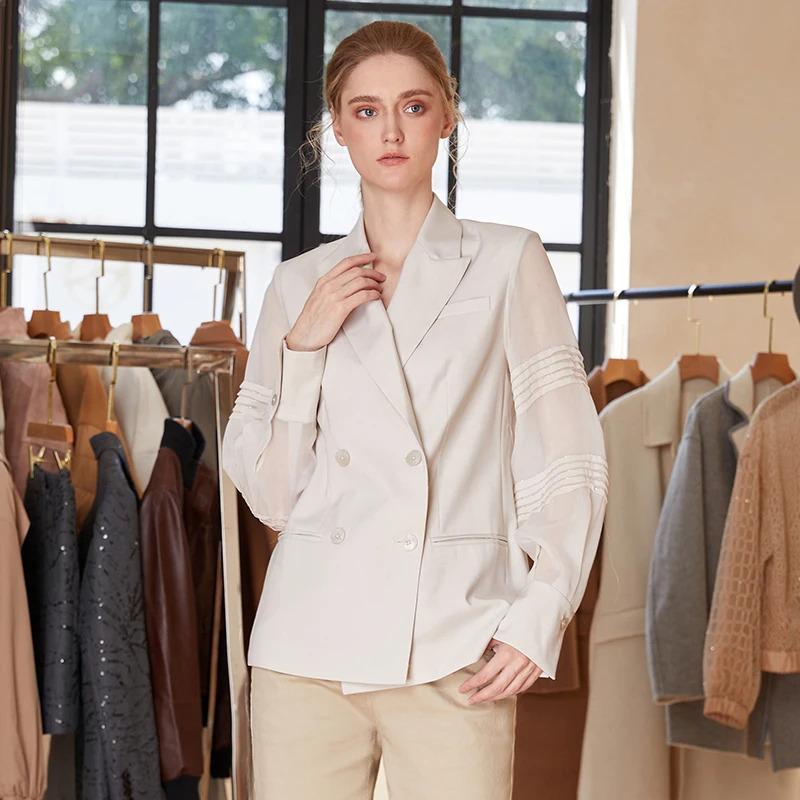 K1459L 50% Wool Blazer For Women Ladies Suits Casual Clothes Business Luxuy Autumn Clothing