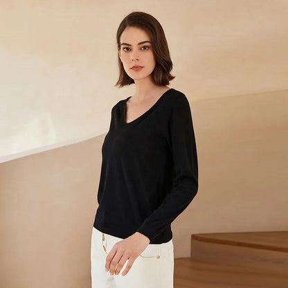 BC-215 Thin Loose 80NM 16GG 100% Merino Wool Knitted Sweater For Women Women's Clothing Women's Sweaters