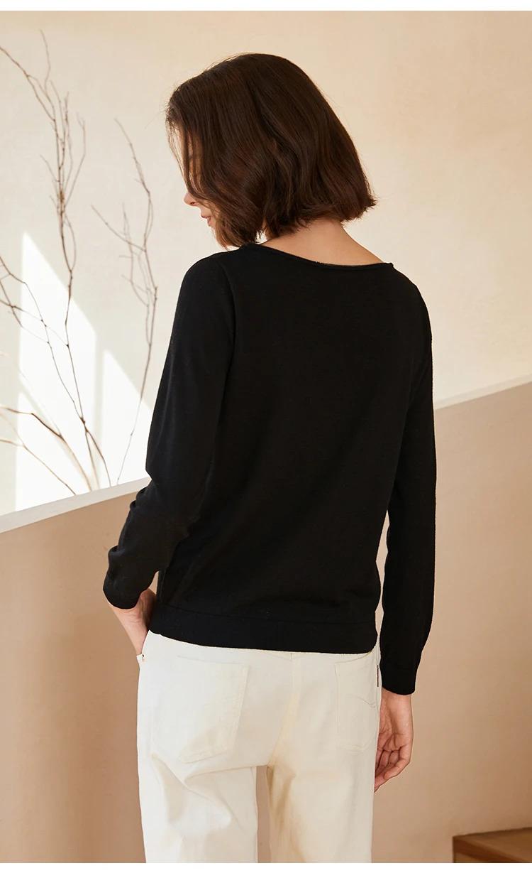 BC-215 Thin Loose 80NM 16GG 100% Merino Wool Knitted Sweater For Women Women's Clothing Women's Sweaters