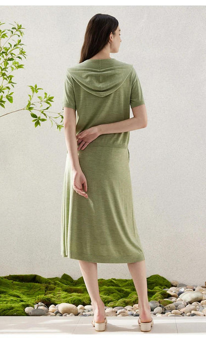 BC-35 Luxurious Buand Clothes Suppliers Ladies Merino Wool Silk Skirts Womens Clothing Elegant Summer