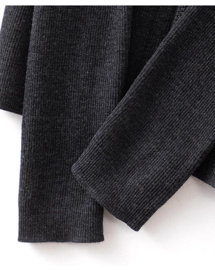 BC-253 Autumn Winter Zipper Half High Collar Knitted Cardigan Women's Top 100% Merino Wool Clothes Coat Sweater Women