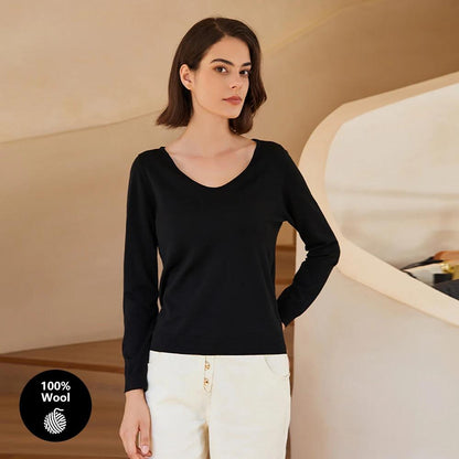 BC-215 Thin Loose 80NM 16GG 100% Merino Wool Knitted Sweater For Women Women's Clothing Women's Sweaters