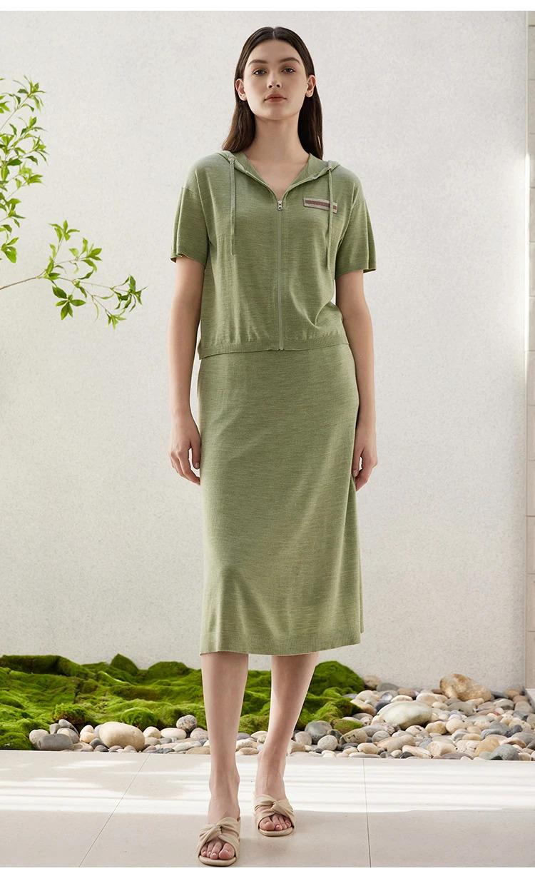 BC-35 Luxurious Buand Clothes Suppliers Ladies Merino Wool Silk Skirts Womens Clothing Elegant Summer