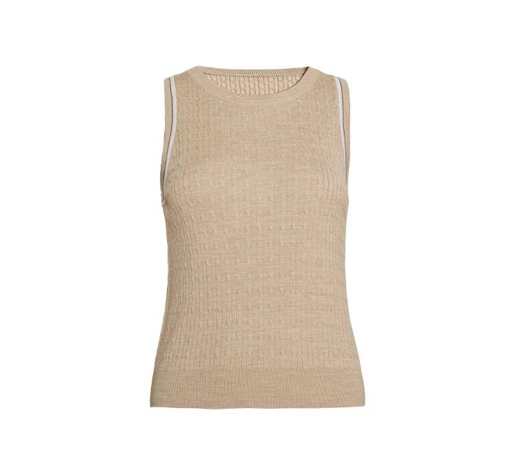 BC-21 Luxury Womens Clothing Silk Wool Knitted Sleeveless Sweater Vest Ladies Tops for Women