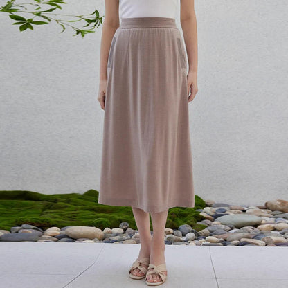 BC-47 Luxurious Clothes Ladies Merino Wool Silk Skirts Womens Clothing Elegant Summer