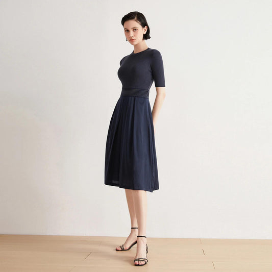 BC-64 designer clothing ladies merino wool silk casual elegant dress womens manufacturers for brand clothing