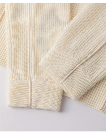 BC-307 In Stock Luxury Turn Collar Half Zipper 100% Wool Clothes Women Sweater Knit Sweater Woman Pullover Sweater