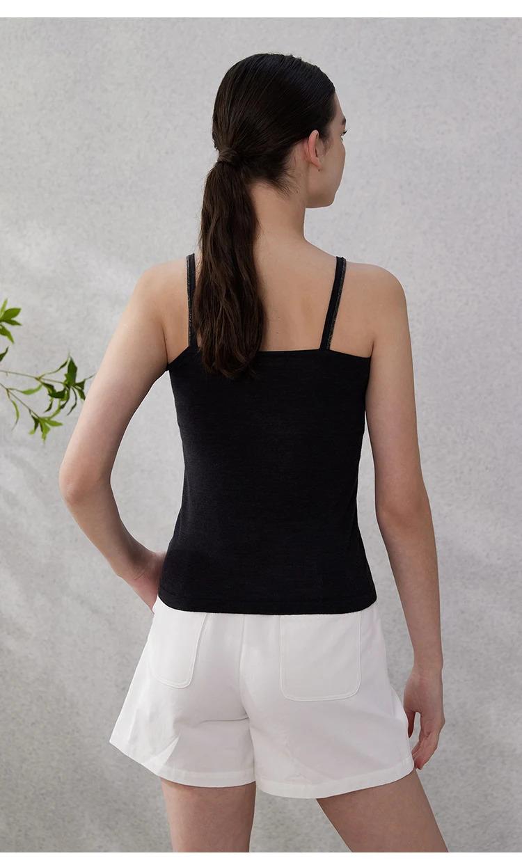 BC-166 Luxury Women's Clothing Brand Clothes High Quality Silk Merino Wool Sweater Knitted Vest