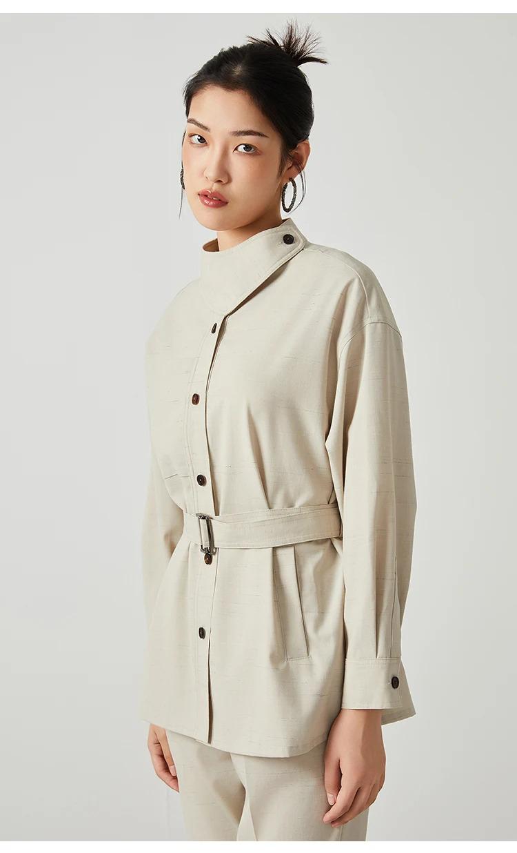 K2522X Winter high-quality luxury women's design sense wool slim fit trench coat