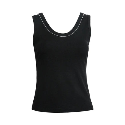 K2098W luxurious Womens Clothing Ladies summer vest High quality silk wool Tencel clothes