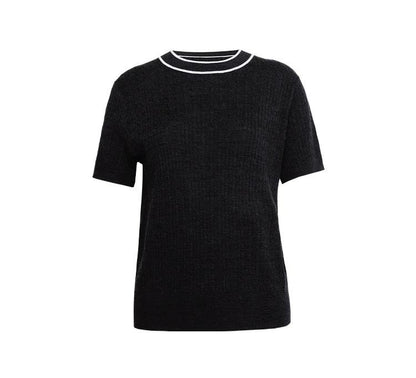 BC-2 Luxury Crew Neck Wool Silk Knitted Tops For Women Sweater Clothes Knitwear bc womens clothing Free Shipping