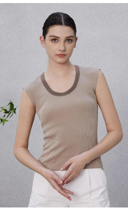 BC-144 Ladies Clothes Summer Sweaters for Women Wool Silk Tops Vest Women's Clothing