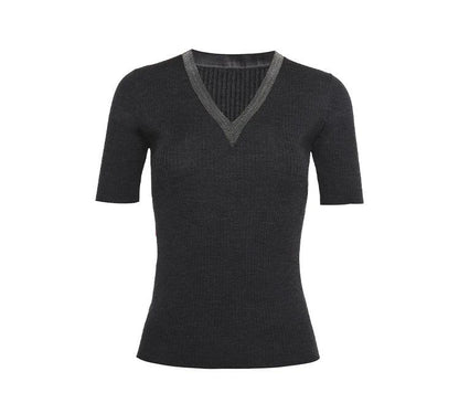 BC-227 Clothes Merino Wool Knit Sweaters Silk Tops For Women Luxury Clothing Manufacturers