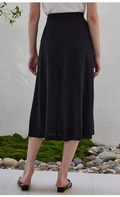 BC-47 Luxurious Clothes Ladies Merino Wool Silk Skirts Womens Clothing Elegant Summer