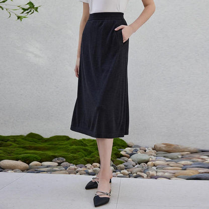 BC-47 Luxurious Clothes Ladies Merino Wool Silk Skirts Womens Clothing Elegant Summer