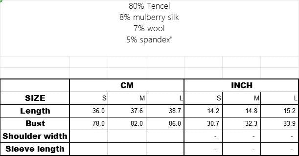 K2098W luxurious Womens Clothing Ladies summer vest High quality silk wool Tencel clothes