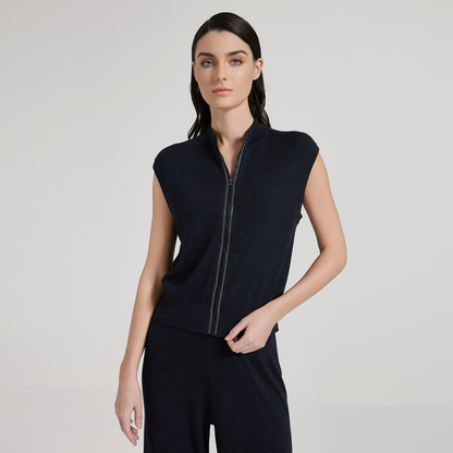 2025 Women's silk wool zipper vest BC1044