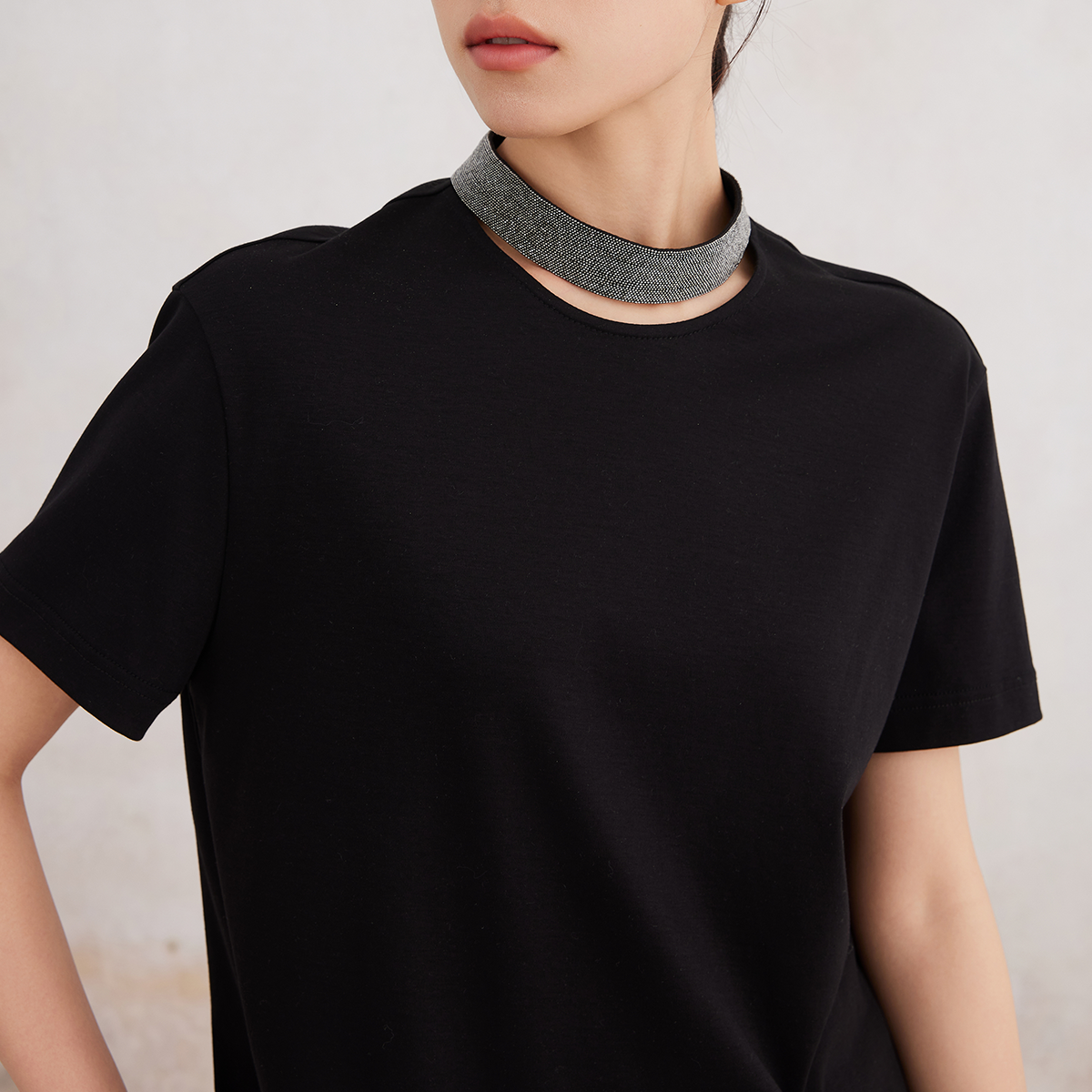 2025 Cotton Collar Design Short-Sleeved T-Shirt K3122W