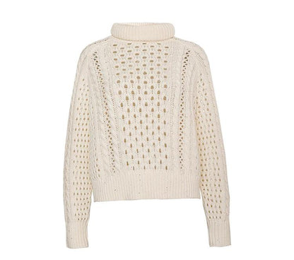 BC-348 In Stock Turtleneck Clothes 100% Wool Cardigan Sweater Western Sweater Women's Jumper Knitted Jumper