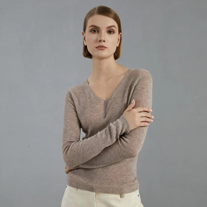 BC762  luxury brand women's Clothing Autumn thin knitted pullover Ladies bright wool sweaters