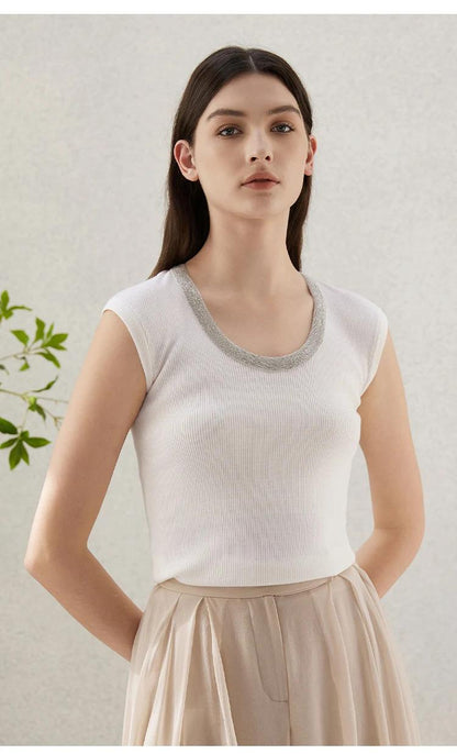 BC-144 Ladies Clothes Summer Sweaters for Women Wool Silk Tops Vest Women's Clothing