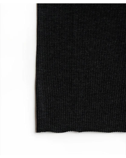 BC-323 High Quality Slim Fit Elegant A-Line Knee Length 16GG 60NM 100% Merino Wool Clothes Knitted Skirt solid woolen Skirts