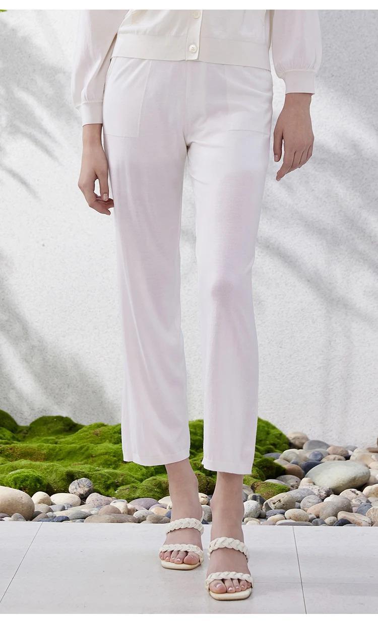 Bc-34 High Quality Women's Clothing with Silk and Wool Knitted Pants Ladies Clothes