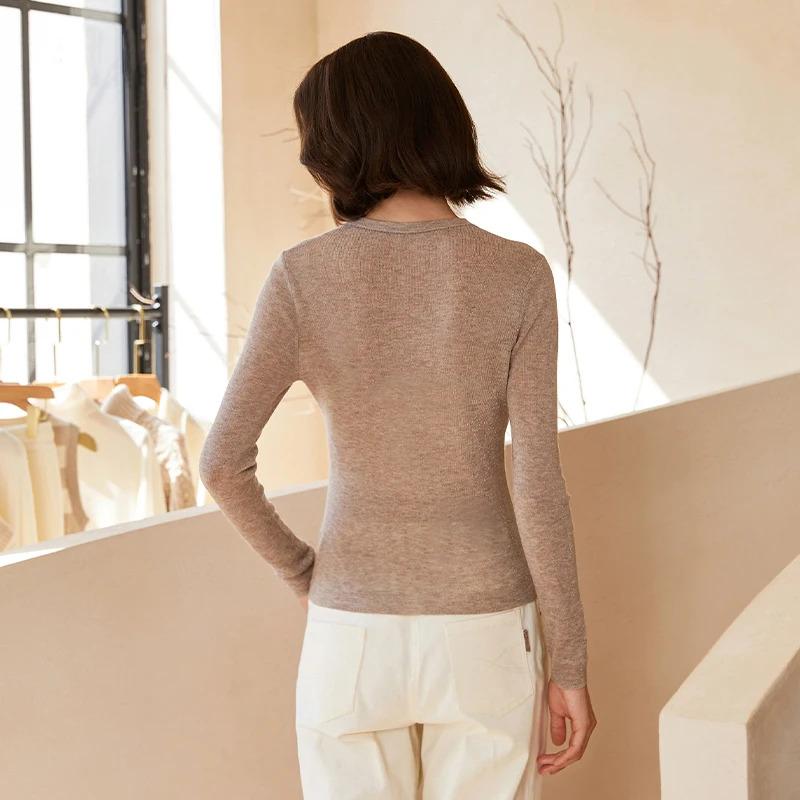 Bc-199 luxury women clothing autumn thin wool sweaters woolen knitwear base shirts