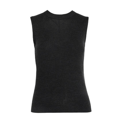 BC-04 Summer Thin Women's luxury Brand Clothes High Quality Silk Merino Sweater Wool Knitted Vest For Ladies