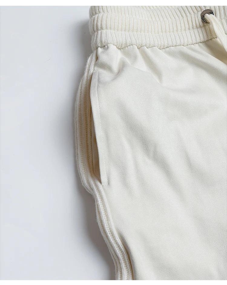 BC-361 Luxury Elastic Waist Drawstring 100% Wool Pants Women High Waist Women's Pants & Trousers Women's Pants Clothes