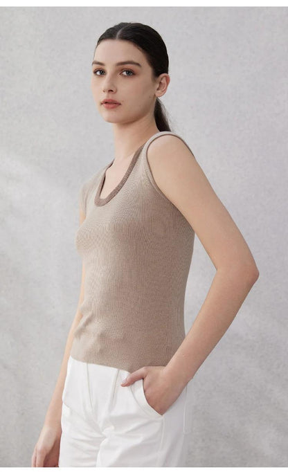 BC-144 Ladies Clothes Summer Sweaters for Women Wool Silk Tops Vest Women's Clothing