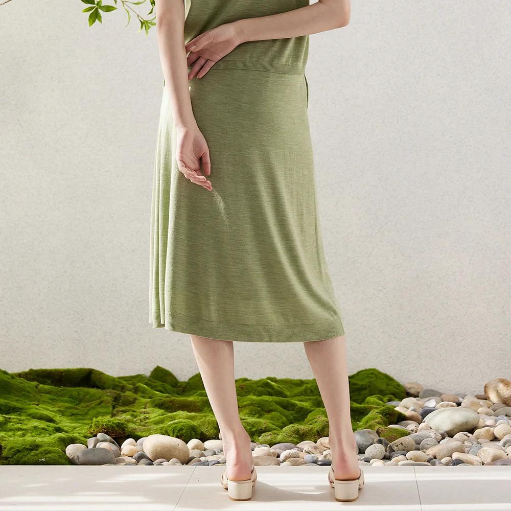 BC-35 Luxurious Buand Clothes Suppliers Ladies Merino Wool Silk Skirts Womens Clothing Elegant Summer